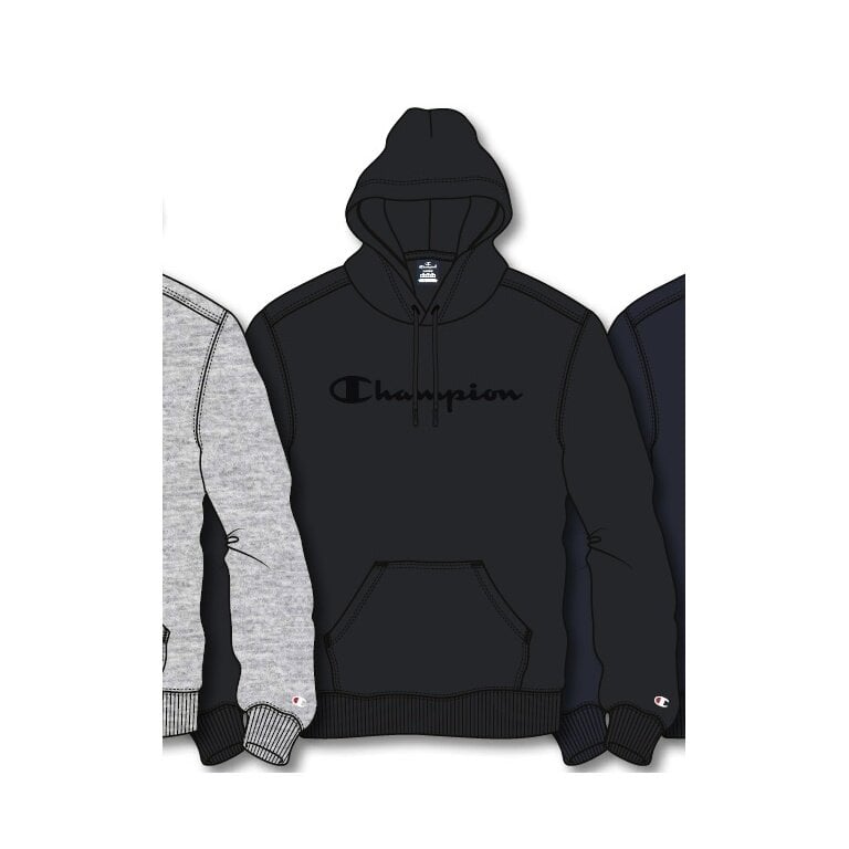 Champion Kapuzenpullover (Hoodie) aus Baumwollfleece Big Logo Print schwarz/ schwarz Herren online bestellen