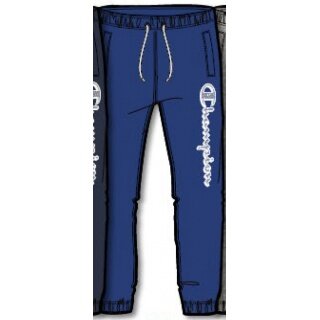 Champion Jogginghose (Baumwolle) Graphic Big Logo Print lang royalblau Kinder