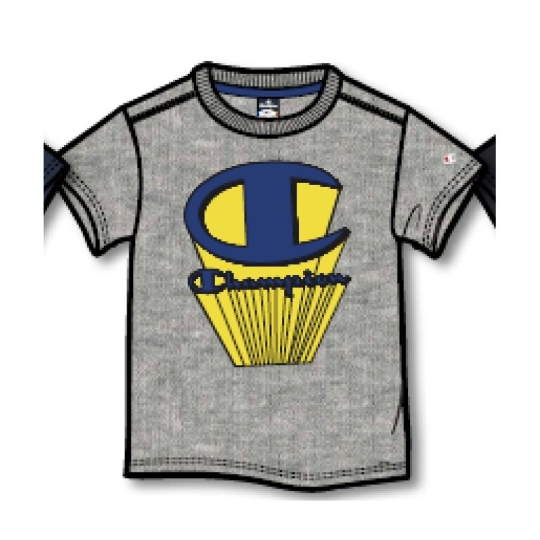 Champion Freizeit Tshirt (Baumwolle) Champion Super Graphic Print grau Kinder