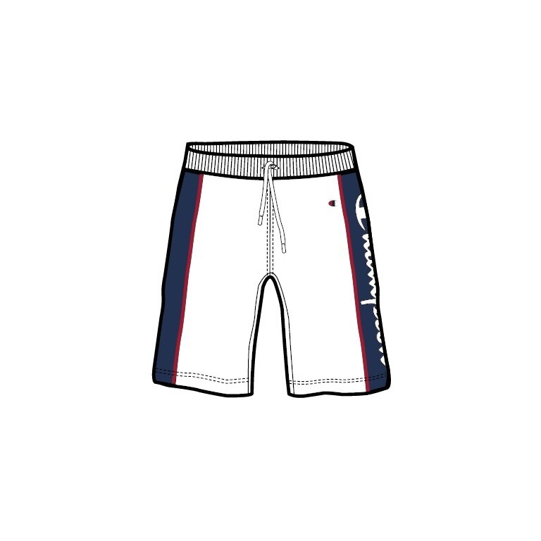 Champion Freizeithose Bermuda Basket Game (Baumwolle) kurz weiss/blau Jungen