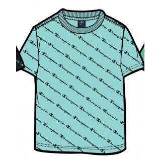Champion Freizeit-Tshirt (Baumwolle) Champion kleiner Schriftzug Print hellblau Kinder