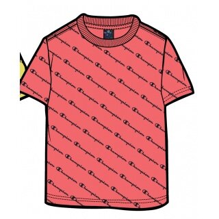 Champion Freizeit-Tshirt (Baumwolle) Champion kleiner Schriftzug Print korallrot Kinder
