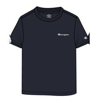 Champion Freizeit-Tshirt (Baumwolle) Crew mit Kleinen-Logo-Schriftzug 2023 navyblau Jungen