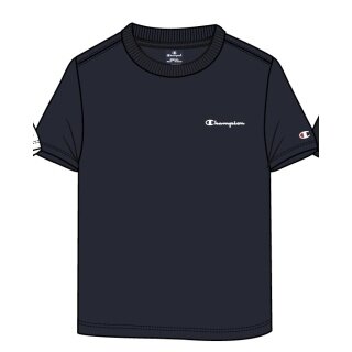 Champion Freizeit-Tshirt (Baumwolle) Crew mit Kleinen-Logo-Schriftzug navyblau Jungen