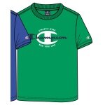 Champion Freizeit-Tshirt (Baumwolle) Crew Graphic Print grün Kinder