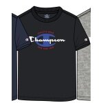 Champion Freizeit-Tshirt (Baumwolle) Crew Graphic Print schwarz Kinder