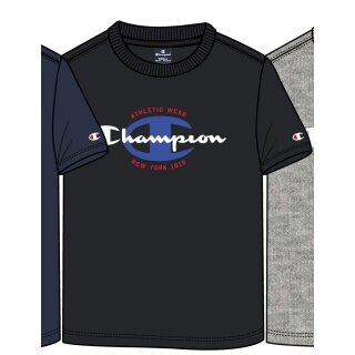 Champion Freizeit-Tshirt (Baumwolle) Crew Graphic Print schwarz Kinder
