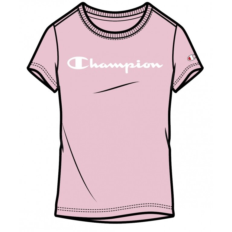 Champion Freizeit-Tshirt (Baumwolle) Classic Big Logo Schriftzug pink  Mädchen online bestellen