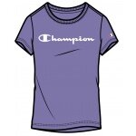 Champion Freizeit-Tshirt (Baumwolle) Classic Big Logo Schriftzug violett Mädchen