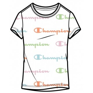 Champion Freizeit-Tshirt (Baumwolle) Graphic Print weiss Mädchen
