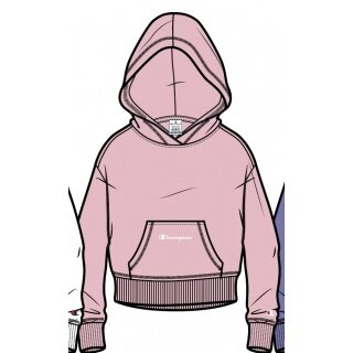 Champion Freizeit Kapuzenpullover (Baumwoll Hoodie) kleiner Schriftzug Print pink Mädchen
