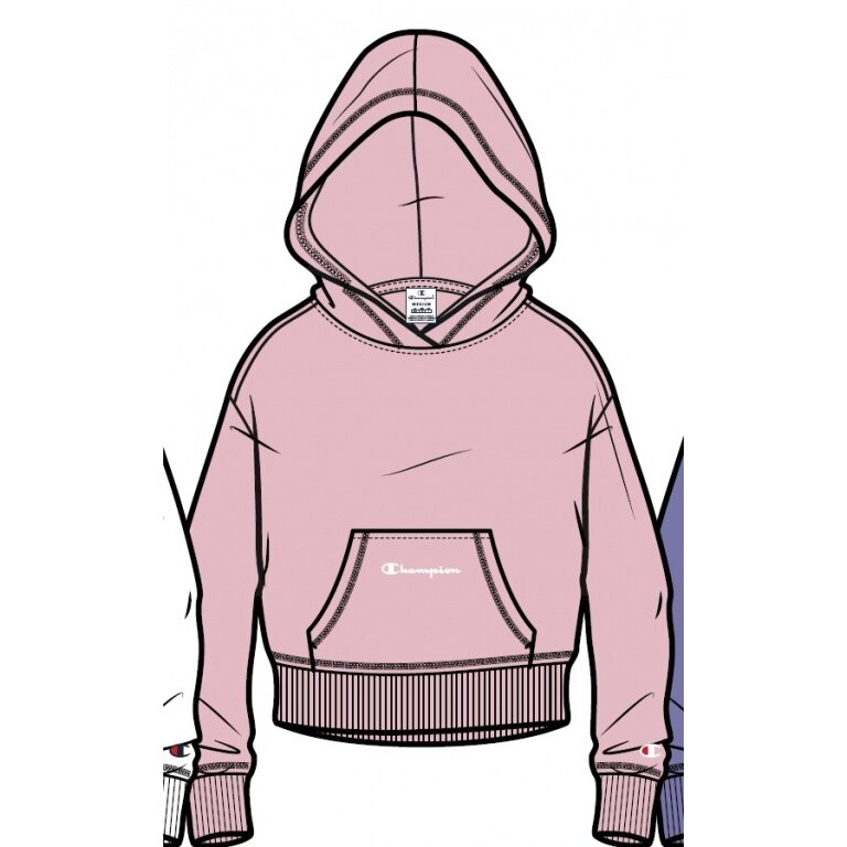 Champion Freizeit Kapuzenpullover (Baumwoll Hoodie) kleiner Schriftzug Print pink Mädchen