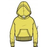 Champion Freizeit Kapuzenpullover (Baumwoll Hoodie) kleiner Schriftzug Print gelb Mädchen