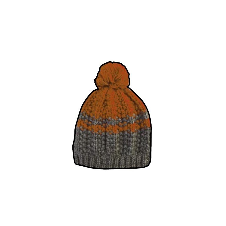 Champion Mütze Legacy Knit Bommel grau/orange Kinder 1er