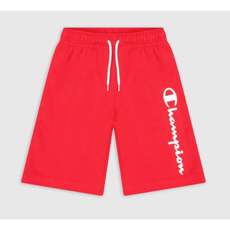Champion Freizeithose (Baumwolle) Bermuda mit Logo-Schriftzug kurz rot Jungen