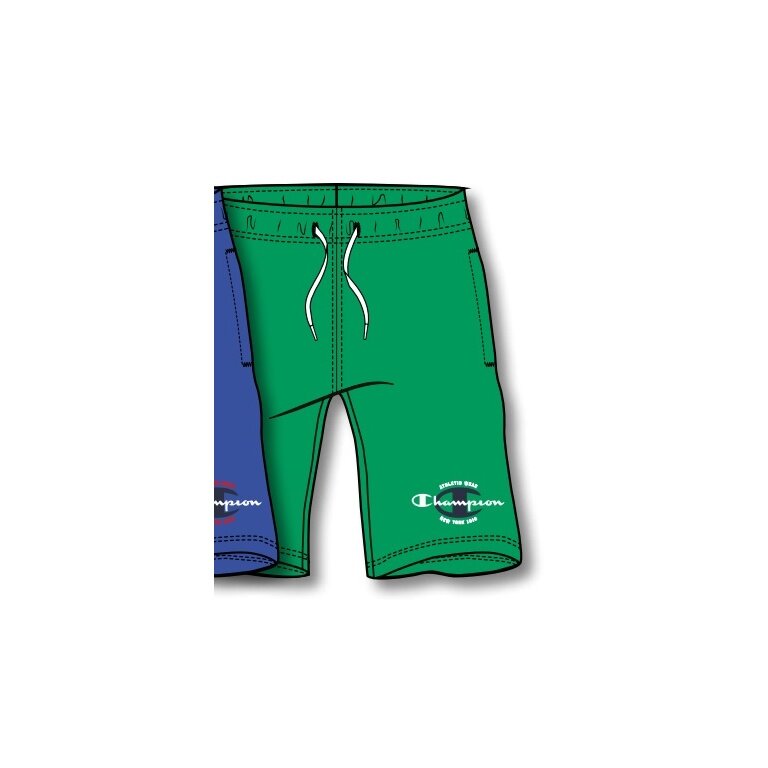 Champion Freizeithose (Baumwolle) Bermuda mit Graphic Print kurz 2023 grün Jungen