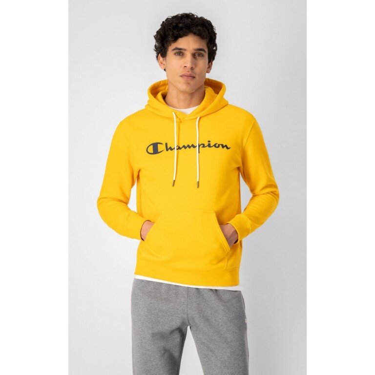 Champion Kapuzenpullover (Hoodie) aus Baumwollfleece Big Logo Print gelb/schwarz  Herren online bestellen