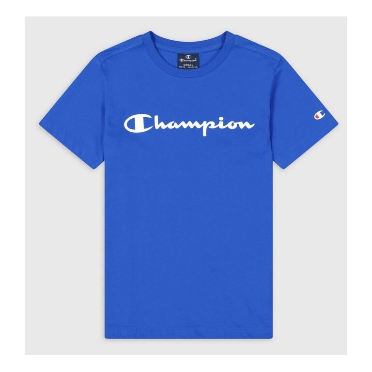Champion Freizeit-Tshirt (Baumwolle) Crew mit Logo-Schriftzug 2023 royalblau Jungen
