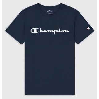 Champion Freizeit-Tshirt (Baumwolle) Crew mit Logo-Schriftzug navyblau Jungen