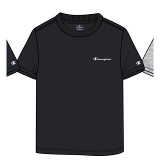 Champion Freizeit-Tshirt (Baumwolle) Crew mit Kleinen-Logo-Schriftzug 2023 schwarz Jungen