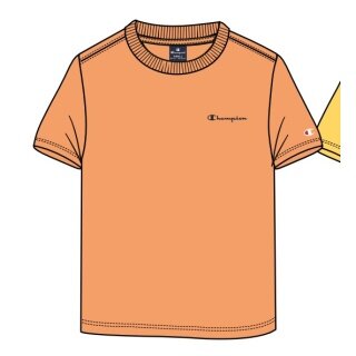 Champion Freizeit-Tshirt (Baumwolle) Crew mit Kleinen-Logo-Schriftzug orange Jungen