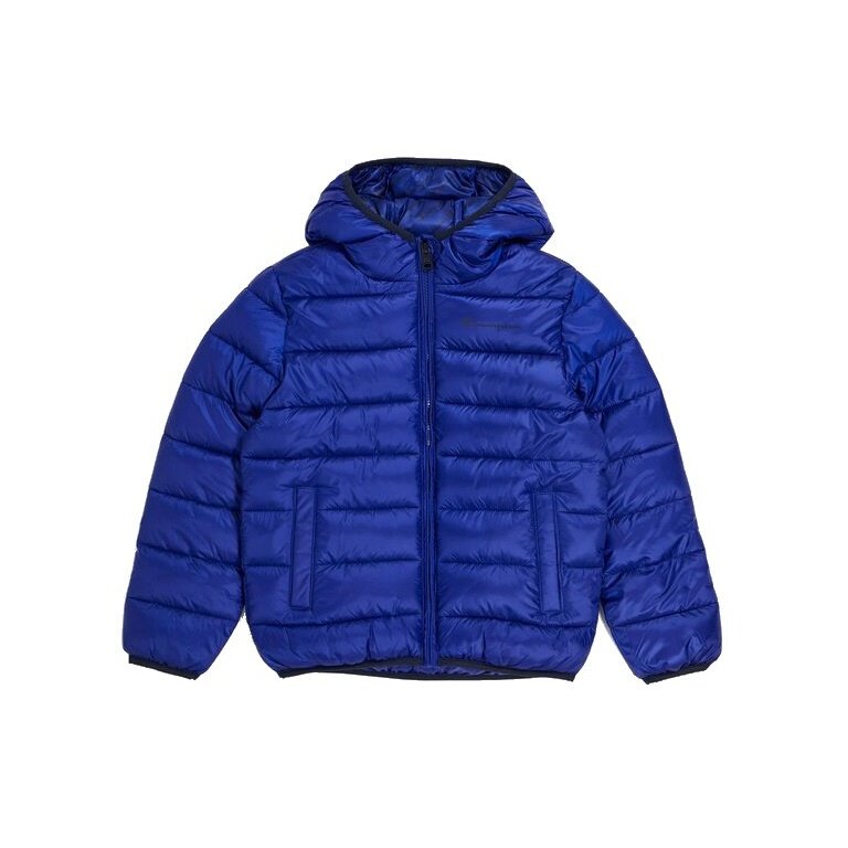 Champion Winter-Steppjacke mit Kapuze - Funktionswattierung, kleiner Logo-Schriftzug - royalblau Jungen