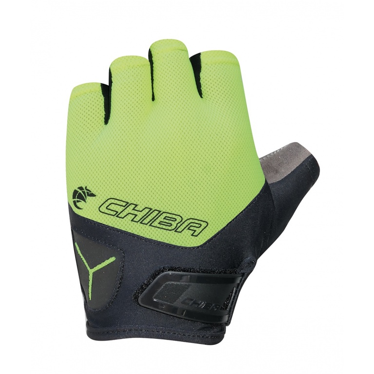 Chiba Fahrrad-Handschuhe Gel Air (ergonomisch geformte Poron-Gel  Polsterung) neongelb - 1 Paar online bestellen