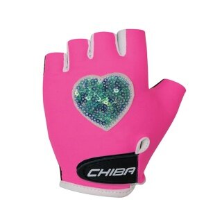 Chiba Fahrrad Handschuhe Cool neonpink Kinder - 1 Paar