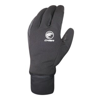 Chiba Winter-Fahrradhandschuhe Ice II (Oberhand aus winddichtem Softshell) schwarz - 1 Paar