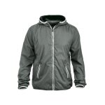 Clique Übergangsjacke Hardy (moderne Windbreaker mit Kapuze) grau Herren