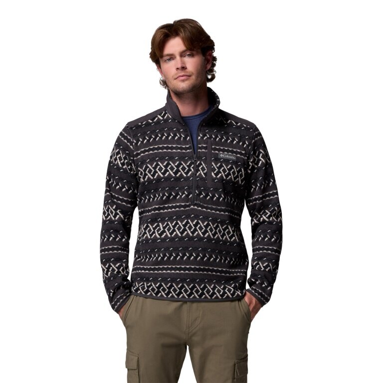 Columbia Fleecepullover Sweater Weather Printed Half Zip II (mit Brusttasche) schwarz/weiss Herren