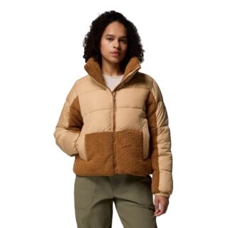 Columbia Winterjacke Leadbetter Point II Sherpa Hybrid (Thermarator™ Isolierung, weiche Sherpa-Einsätze) hellbraun Damen