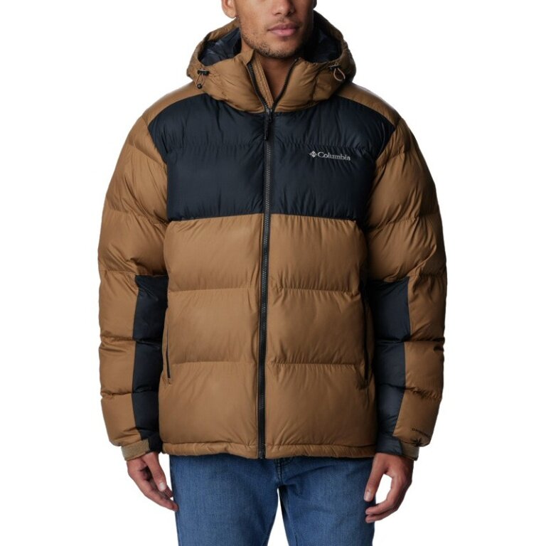Columbia Winterjacke Pike Lake II Hooded (mit Kapuze, Omni-Heat Thermo-Isolierung) braun/schwarz Herren