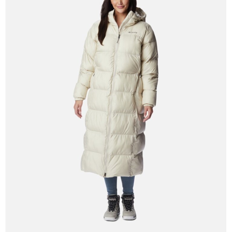Columbia Winter-Daunenmantel Puffect Long Jacket (Thermarator Isolierung, wasserabweisend) beige/weiss Damen