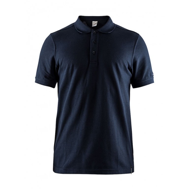 Craft Sport-Polo Casual Pique navyblau Herren