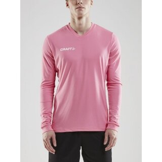 Craft Sport-Langarmshirt (Trikot) Squad Solid - hohe Elastizität, ergonomisches Design - pink Herren