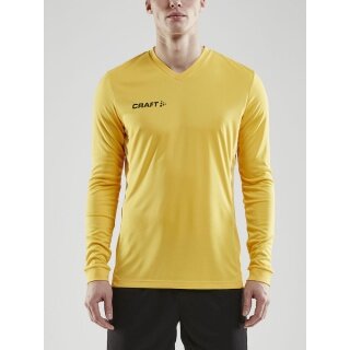 Craft Sport-Langarmshirt (Trikot) Squad Solid - hohe Elastizität, ergonomisches Design - gelb Herren
