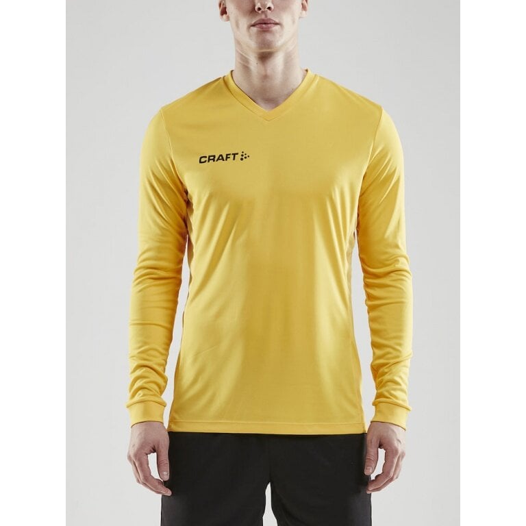 Craft Sport-Langarmshirt (Trikot) Squad Solid - hohe Elastizität, ergonomisches Design - gelb Herren