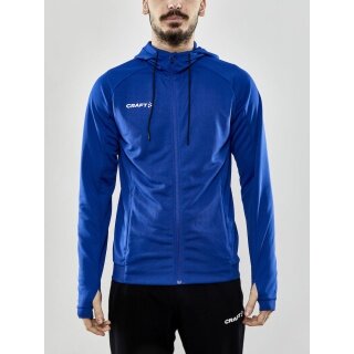 Craft Trainingsjacke Evolve Hood - strapazierfähige Mid-Layer-Kapuzenjacke aus Stretchmaterial - kobaltblau Herren