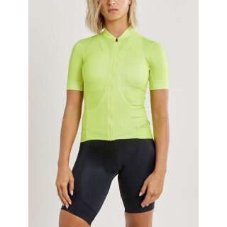 Craft Fahrrad-Shirt Core Essence Jersey Tight Fit (optimale Bewegungsfreiheit) neongelb Damen