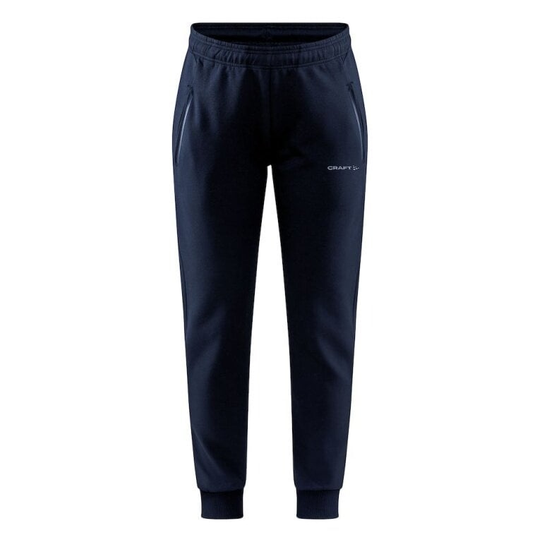 Craft Freizeithose Core Soul Sweatpants (weiches Material, Seitentaschen mit Reissverschluss) lang darknavy Damen