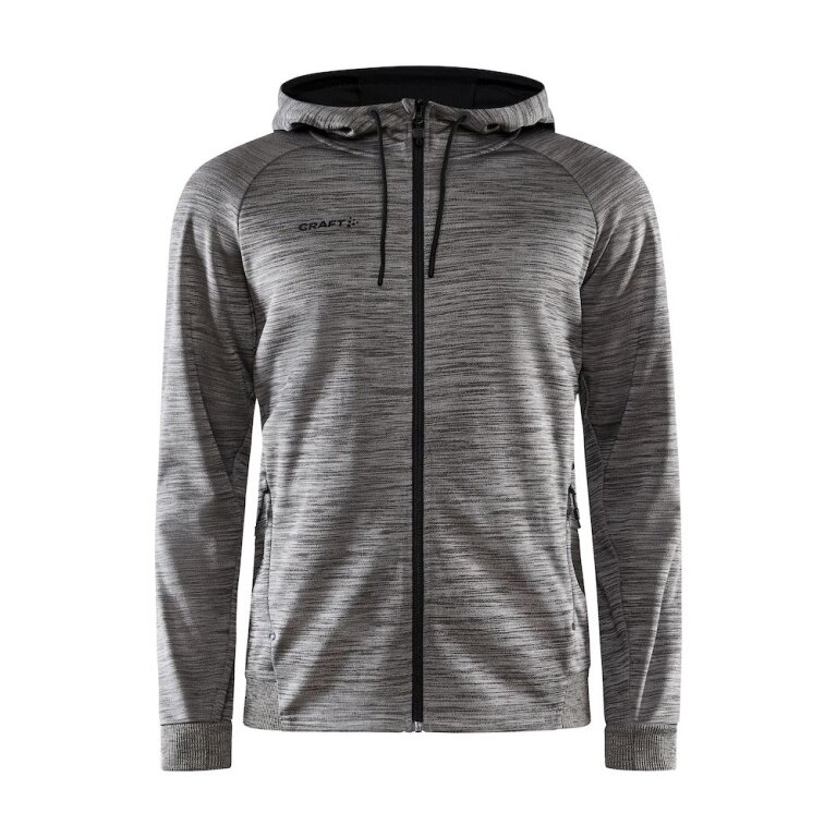 Craft Kapuzenjacke ADV Unify (2 Taschen, Recyclingpolyester) dunkelgrau Herren
