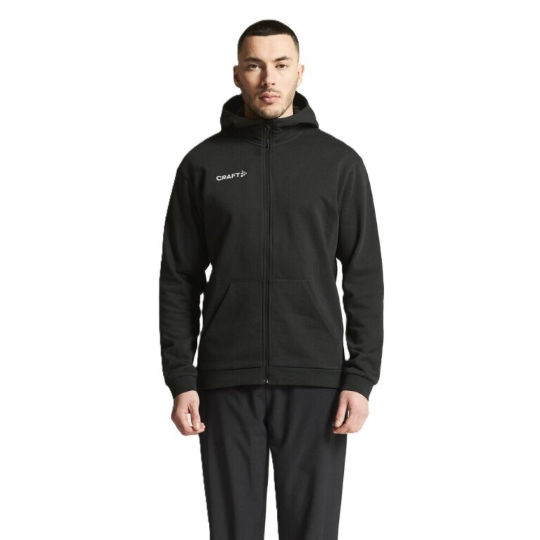 Craft Kapuzenpullover Community 2.0 Logo Full Zip Hoodie (Baumwolle/Polyester) schwarz Herren