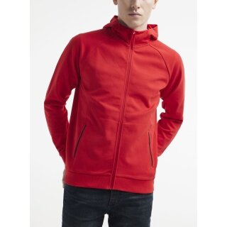 Craft Kapuzenpullover Core Soul Full Zip Hood (weiches Material, mit Reißverschlusstaschen) rot Herren