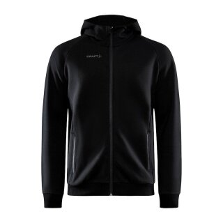 Craft Kapuzenpullover Core Soul Full Zip Hood (weiches Material, mit Reißverschlusstaschen) schwarz Herren