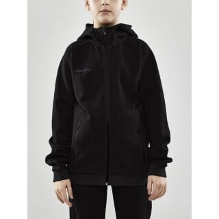 Craft Kapuzenpullover Core Soul Full Zip Hood (weiches Material, mit Reißverschlusstaschen) schwarz Kinder