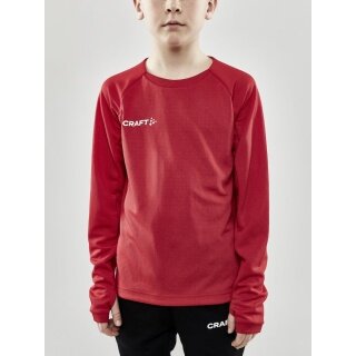Craft Sport-Langarmshirt Evolve Crew Neck - aus Stretchmaterial - rot Kinder