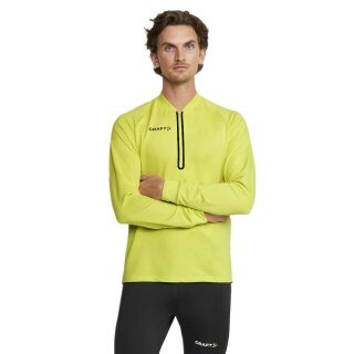 Craft Sport-Langarmshirt Extend Halfzip (hohe Bewegungsfreiheit, bequeme Passform) gelb Herren