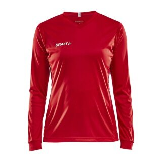 Craft Sport-Langarmshirt (Trikot) Squad Solid - hohe Elastizität, ergonomisches Design - rot Damen