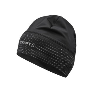 Craft Mütze Lumen Fleece Hat 2 (rec. Polyester, weiches Material) schwarz - 1 Stück